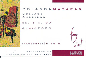 Exposicion de Yolanda Mataran.